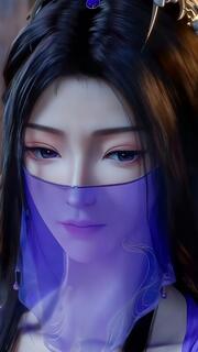 凡人修仙传的紫灵仙子紫纱掩面手机壁纸